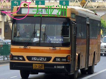 曼谷公共汽车乘坐攻略，根据车号和车体颜色选择曼谷公交车