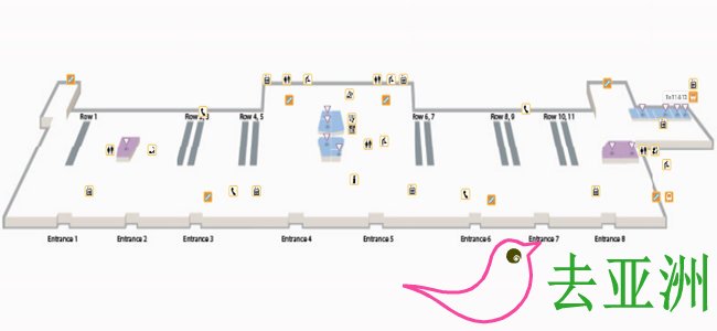 樟宜机场航站楼平面图