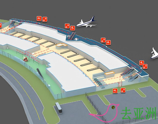 澳门国际机场航站楼平面图