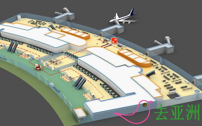 澳门国际机场航站楼平面图