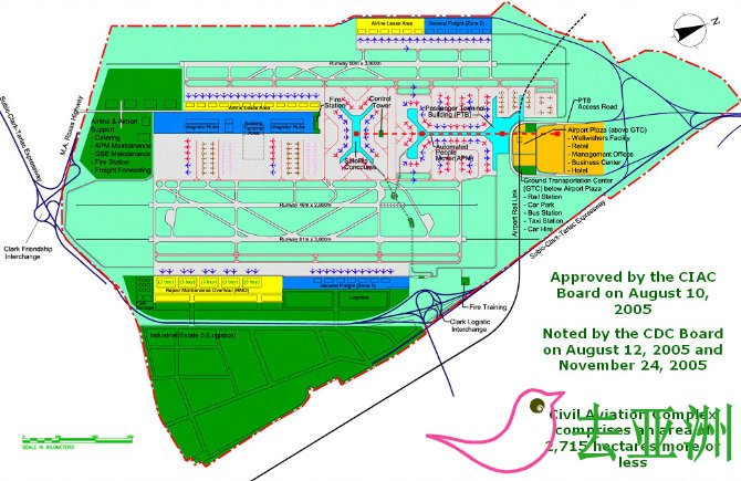 克拉克机场航站楼平面图