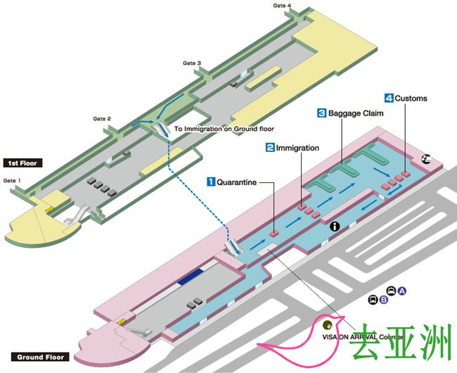 仰光国际机场航班楼平面图