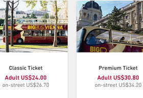 Big Bus Tours维也纳巴士游现在订购订优惠10%，24小