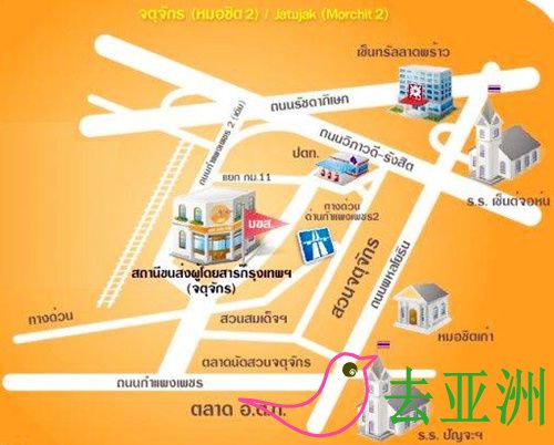曼谷汽车北站Mo Chit Terminal交通指南、如何到达汽车北站